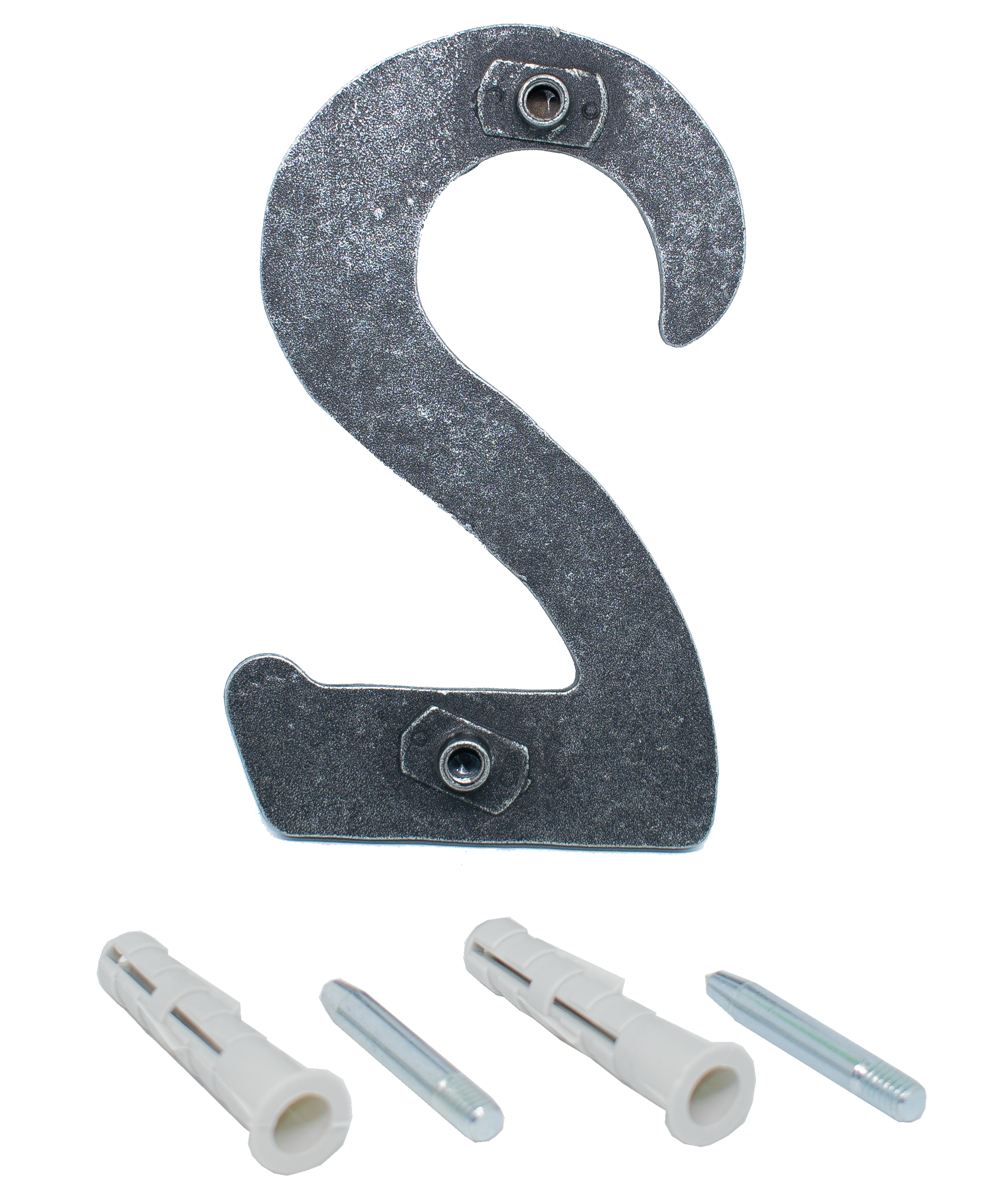 Hausnummer 2 - Abmessung 12x8 cm - Material 4 mm gehaemmert - Stahl -Roh- S235JR-30-3112.8