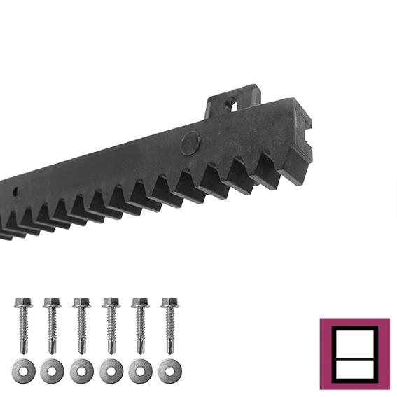 Zahnstange Kunststoff mit Stahlkern 27x18 mm L=1000 mm Modul 4 fr Schiebetore-89-11H01PVCUP-A.4
