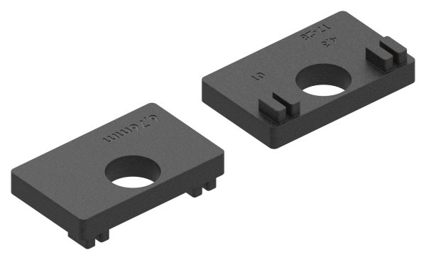 1 Paar Gummis zu Glasklemme 45x45x26 mm AbZ fuer 6-76 mm Glas VSG-10-3007.0ABZ