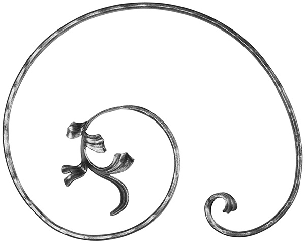Meisterbarock - Masse- 315x405 mm - Material- 16x8 mm - Stahl S235JR- roh-30-1791.8
