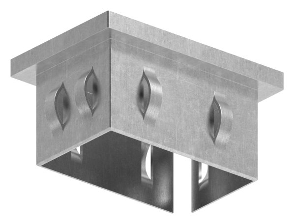 Stahlstopfen flach - fuer Rohr 60x40x2-0-3-0 mm - Stahl S235JR- roh-30-2948.8