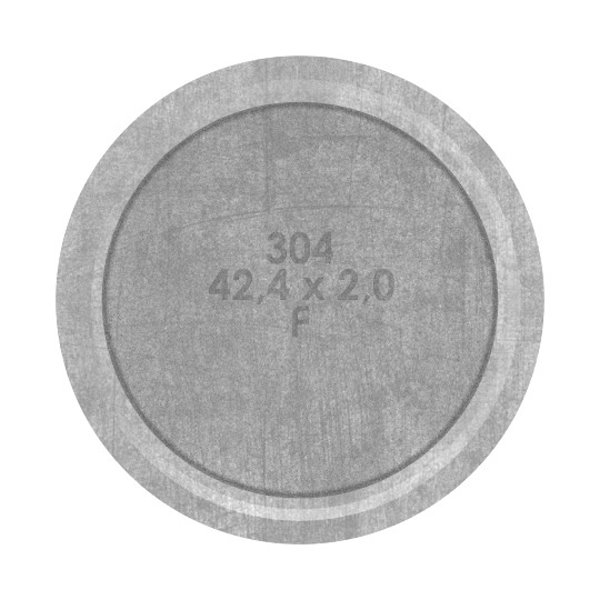 Handlaufstuetze aus einem Stueck fuer  42-4x2-0 mm V2A-11-3861-A.4
