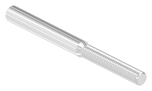 Gewindeterminal mit Aussengewinde - Rechtsgewinde - Fuer Seil von Ø 3 mm bis Ø 8 mm - V2A-11.2960