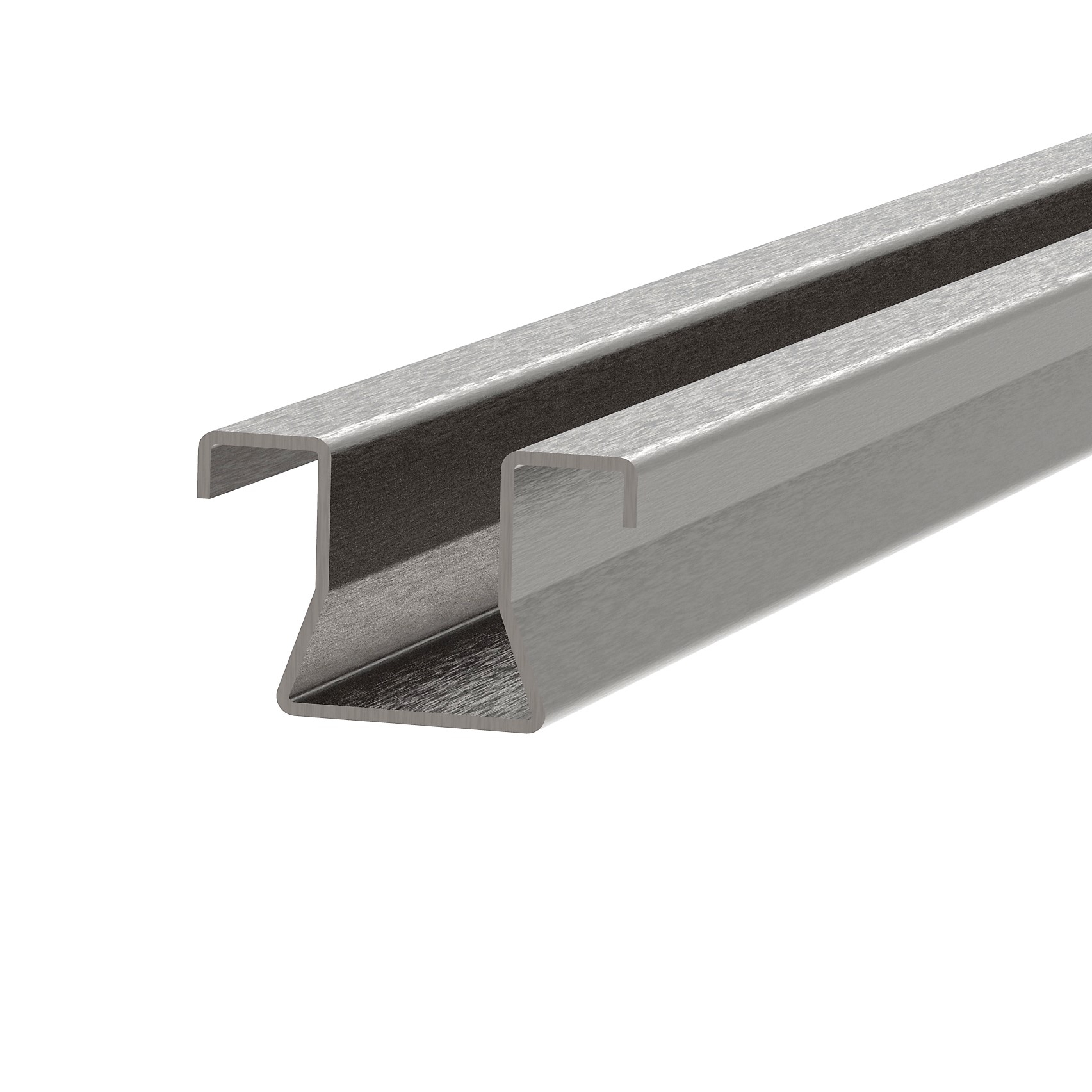 Bodenlaufschiene Stahl verzinkt L=6000 mm Materialstrke 3 mm U-Rille-89-11H59ZN6000-A.4