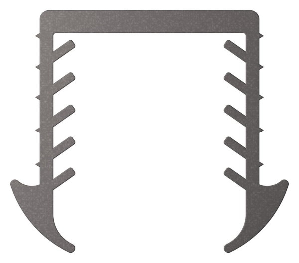 Keildichtung Glas 16-76 - 17-52mm- fuer Nut 24x24mm-88-1160382-240.6M