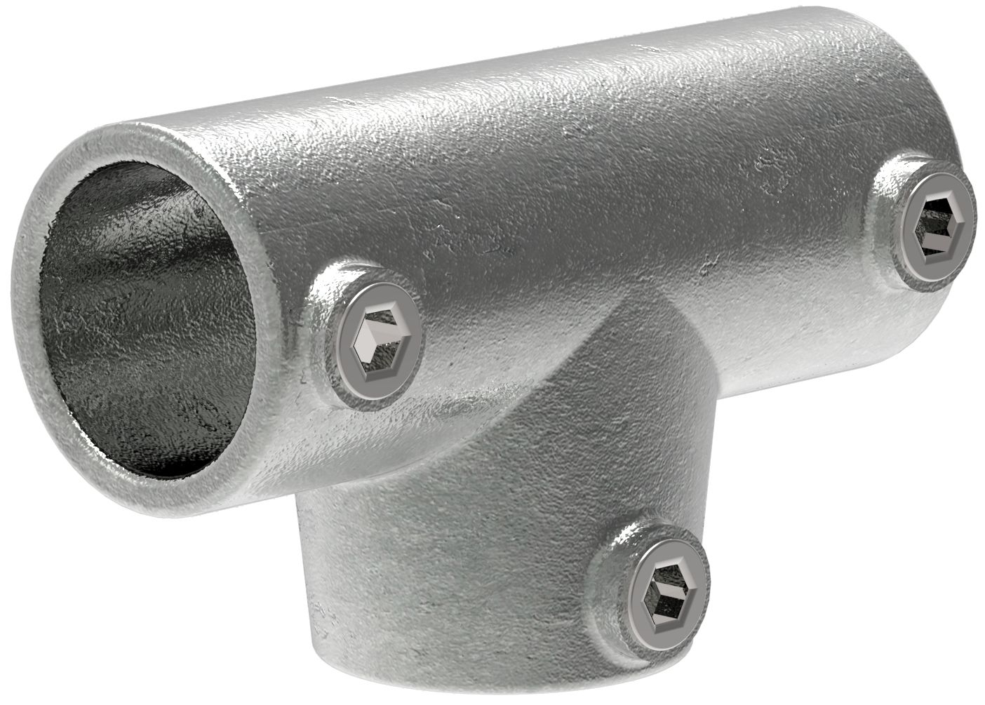 Rohrverbinder - T-Stueck lang verstellbar 0-11° - 155 - 33-7 mm - 48-3 mm - 1- - 1 1-2- - Feuerverzinkt u. Elektrogalvanisiert-155