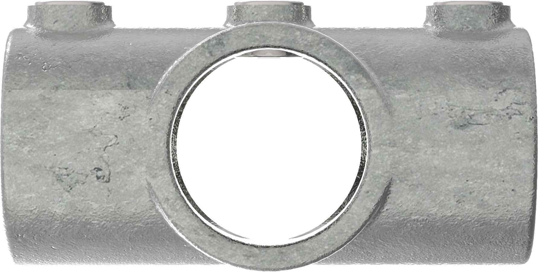 Rohrverbinder - Kreuzstueck durchgehend - 119D48 - 48-3 mm - 1 1-2- - Feuerverzinkt u. Elektrogalvanisiert-119D48