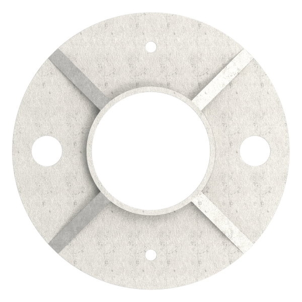 Ankerplatte  Masse- Ø 100x8 mm fuer Rundrohr  Ø 42-4 mm V2A- roh-11-3023.4