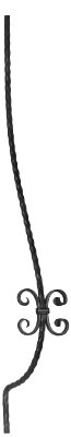 Bauchstab - Laenge- 1000 mm - Material- 12x12 mm - Stahl S235JR- roh-30-1183.8
