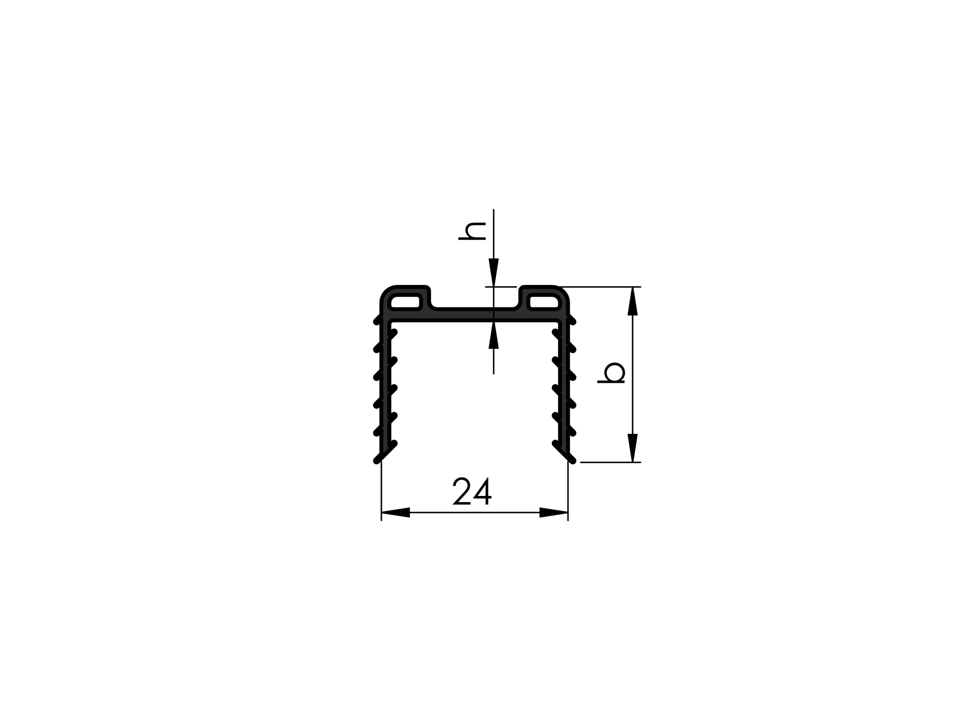 Gummiprofil EPDM Glas 16-17-5 mm Schwarz fuer Nutrohr 21-5 x 4-2 mm-89-11A1950421630000-A.4