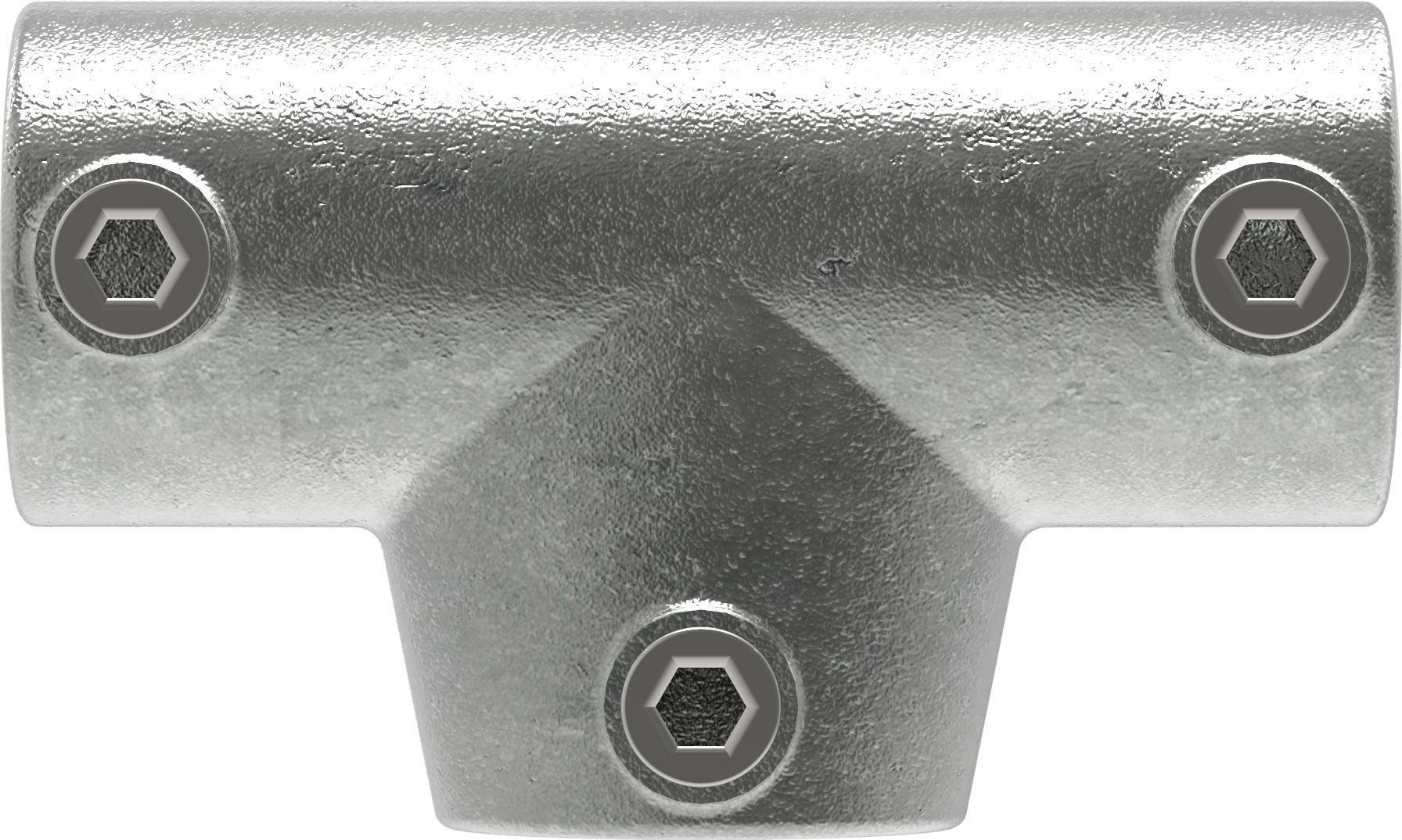 Rohrverbinder T-Stueck lang verstellbar 0-11° Ø 33-7 mm -1- - Temperguss verzinkt - 155B34-155B34