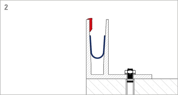 Alu-Profil - KOMPAKT - Laenge- 6000 mm - aufgesetzte Montage - Aluminium-12-2214.6