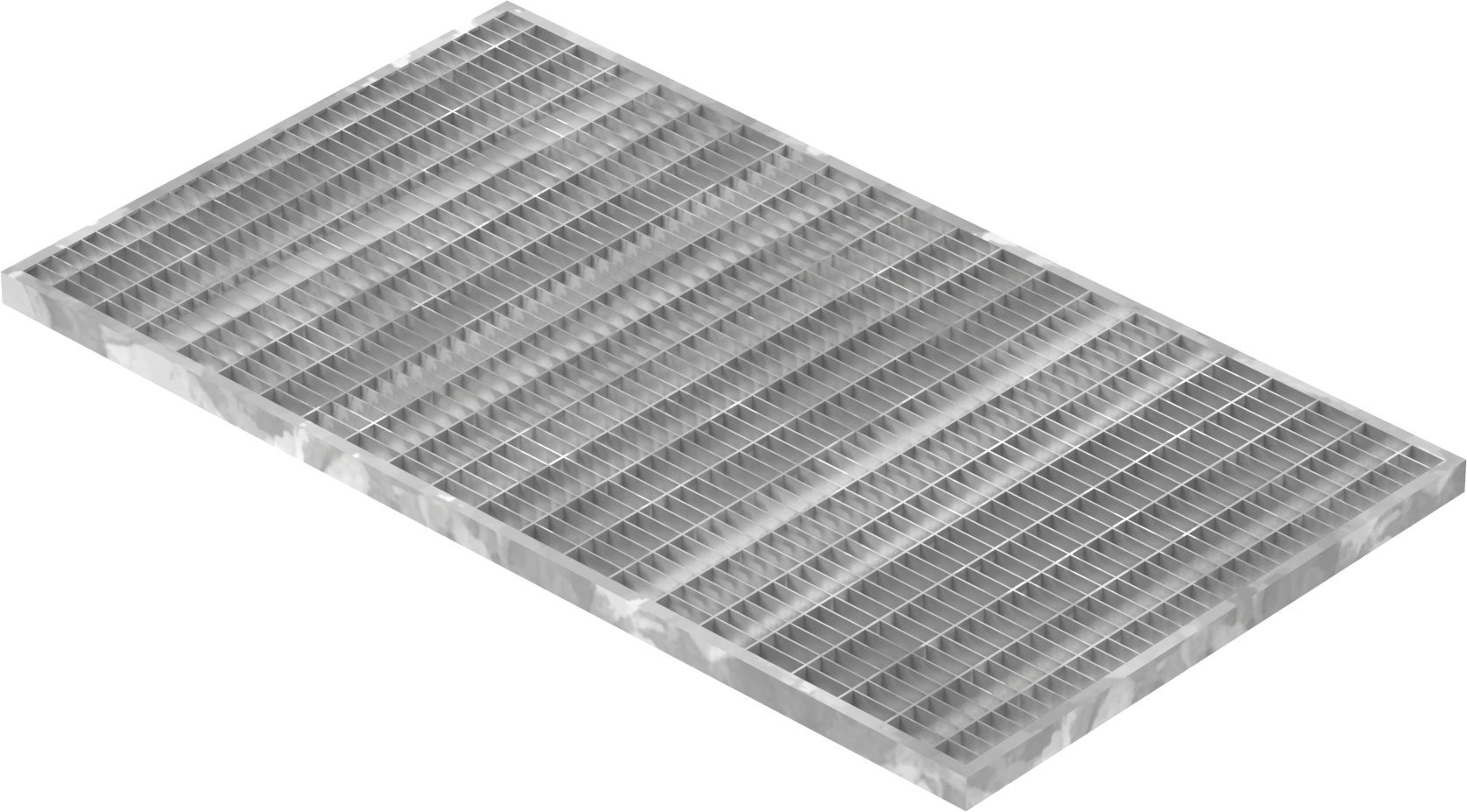 Lichtschachtrost Baunormrost - Masse-  390x690x20 mm 30-10 mm - aus S235JR -St37-2- im Vollbad feuerverzinkt-23-39693120.7