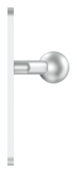 Alu-Tuerknopf mit Kugel - Masse- 30x245x10 mm - Form- gekroepft - Aluminium EV1-12-3050.6