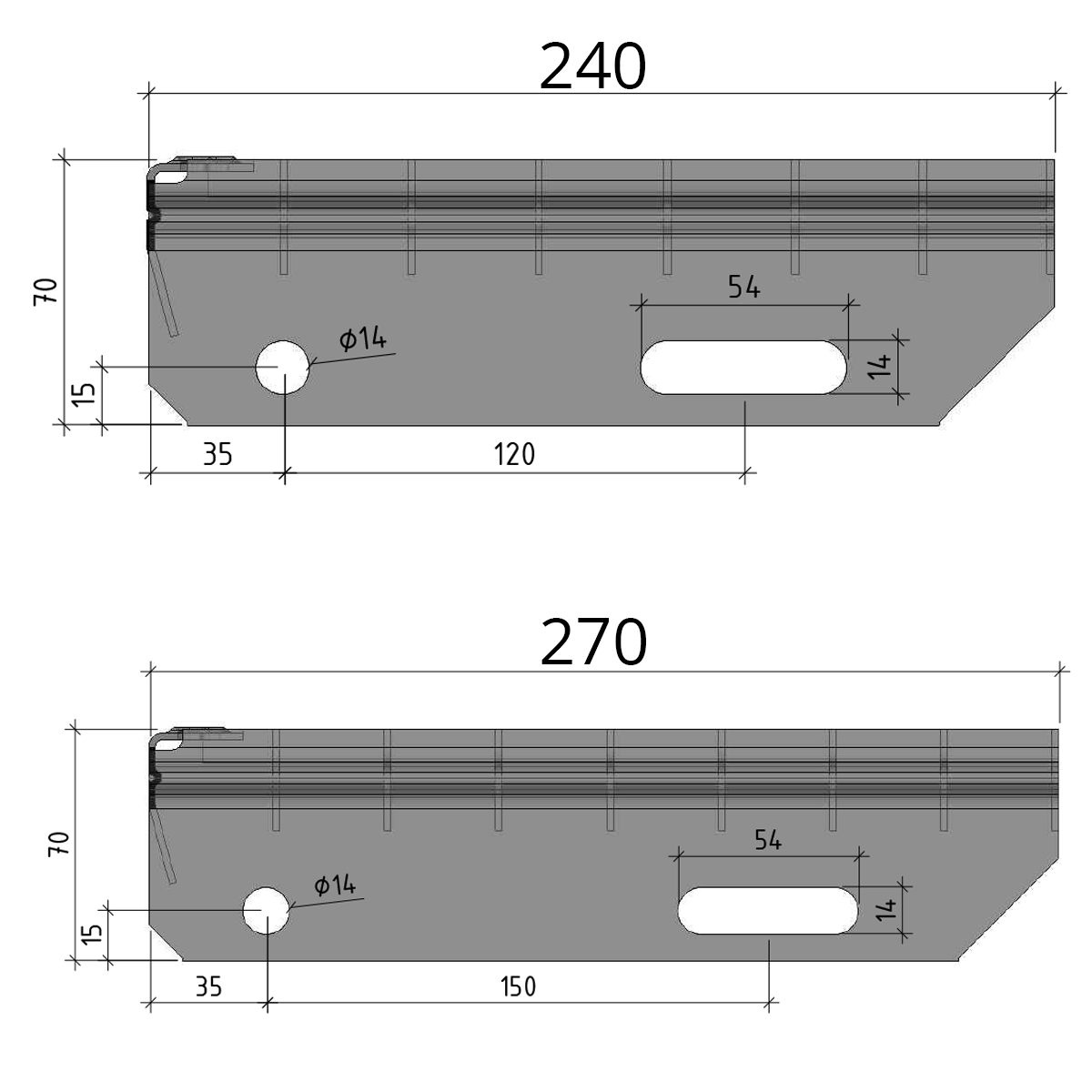 Gitterroststufe Treppenstufe Masse- 1000x270 mm 30-10 mm S235JR -St37-2- im Vollbad feuerverzinkt-40-M-1002731.7-STAHL