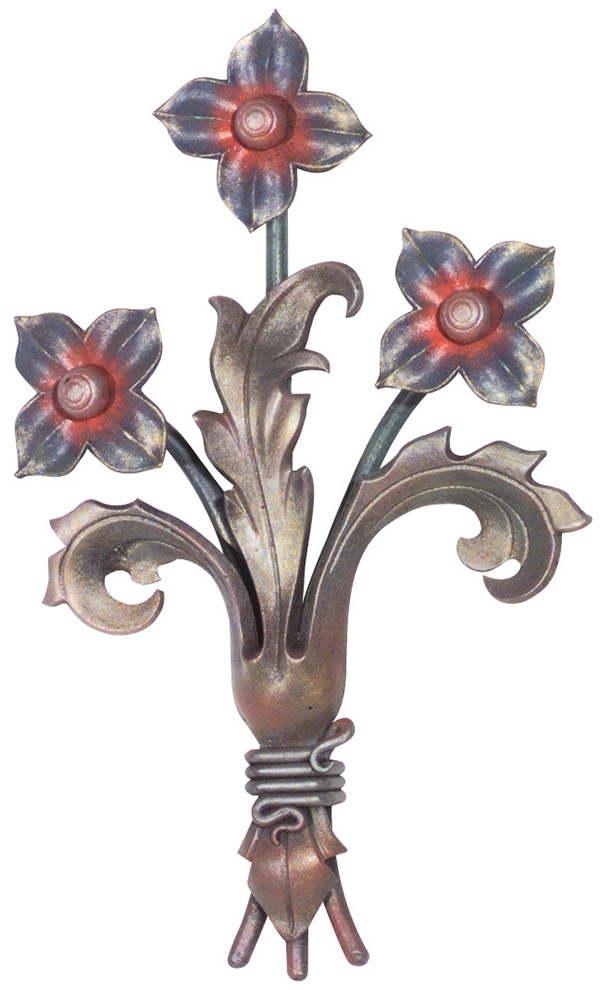Zierstrauss - Masse- 310x420 mm - Stahl S235JR- roh-30-2683.8