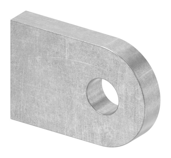 Anschweisslasche - Masse- 30x20x5 mm - Rundloch- Ø 7 mm - Stahl -roh- S235JR-30-3555.8