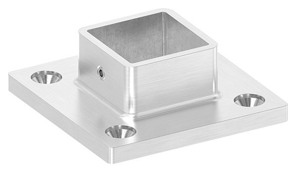 Wand- und Bodenanker Edelstahl V2A fuer Rohr 30x30 mm- 4x Ø 6-5 mm gesenkt-88-1151244.240