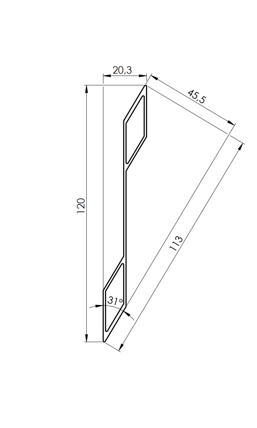 Jalousieprofil Aluminium 20x120 mm 6000 mm Anthrazit RAL 7016 pulverbeschichtet-89.FGL2S20X1206000R7016