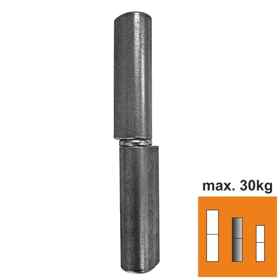 Anschweissband Stahl roh Ø 16 x 120 mm 2-teilig fuer Tore bis 60 kg-89-11D411120-A.4