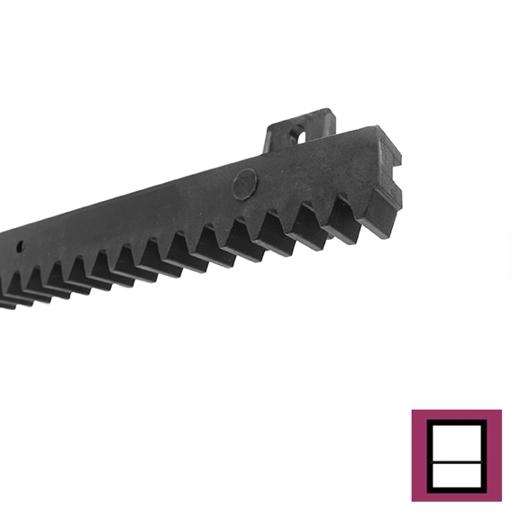 Zahnstange Kunststoff mit Stahlkern 27 x 18 mm Modul 4 fuer Schiebetore-89-11H01PVCUPBS-A.4