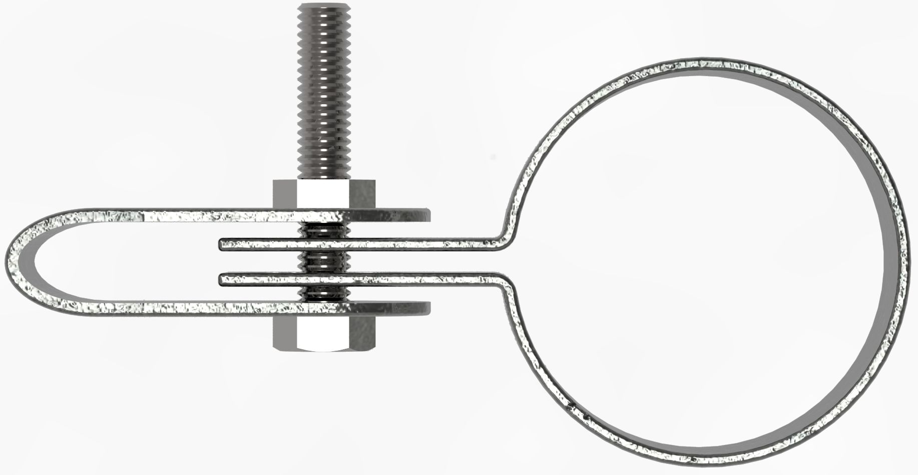 Rohrverbinder Gitterhalter einfach Ø 42-4 mm -1 1-4- - Temperguss verzinkt - 170C42-170C42