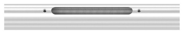 Edelstahlrohr V2A 42-4 x 2-0 mm 1000 mm mit 1 Ausschnitt Korn 240 geschliffen-88-11LED-R42-1000-1.V2A