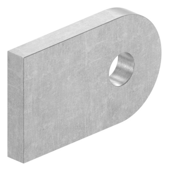 Anschweisslasche - Masse- 50x30x6 mm - Rundloch- Ø 9 mm - Stahl -roh- S235JR-30-3556.8