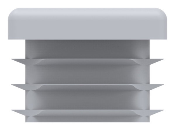 Einsteckkappe Kunststoff fuer Quadratrohr 25 x 25 mm grau-88-11178-25X25.G
