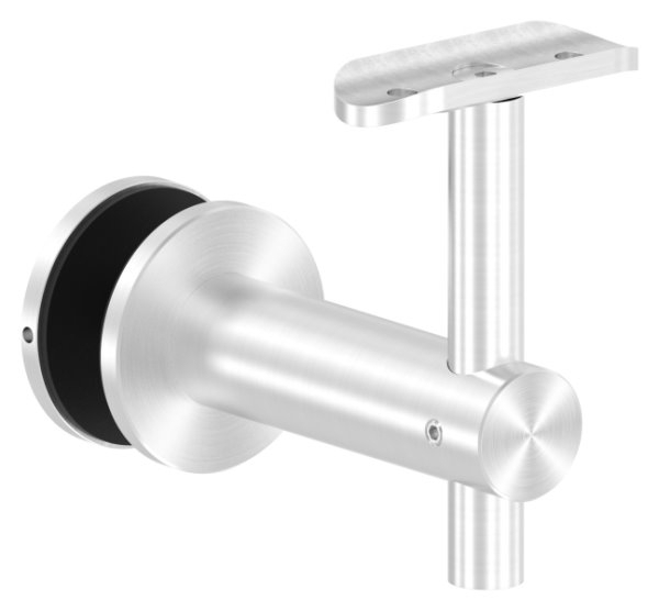 Handlaufhalter Glas V2A Rohr 42-4 mm Wandabstand 82 mm mit Halteplatte-11-2061.4