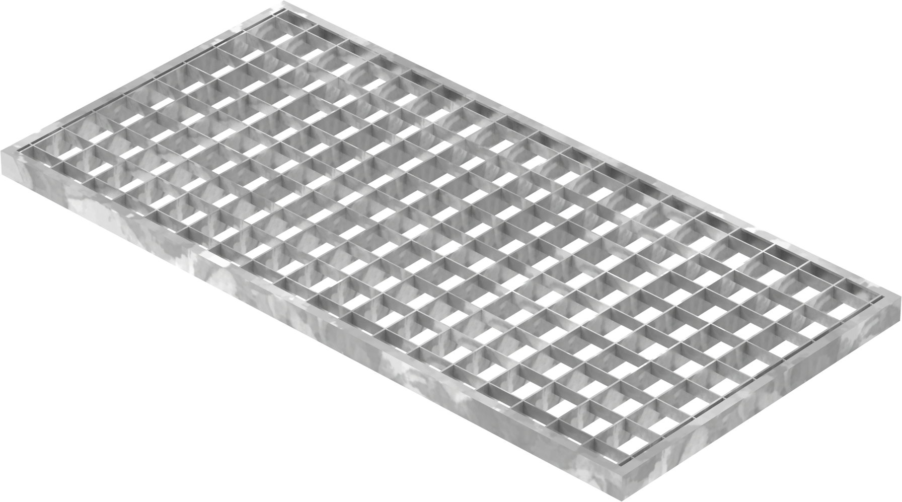Lichtschachtrost Baunormrost - Masse-  290x590x20 mm 30-30 mm - aus S235JR -St37-2- im Vollbad feuerverzinkt-23-29593020.7