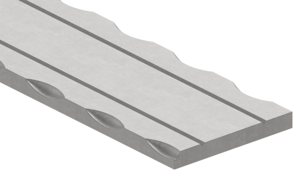 Flacheisen 50x6 mm 2-fach gerillt 3000mm Stahl S235JR roh fuer Gelaender-30-1372.8