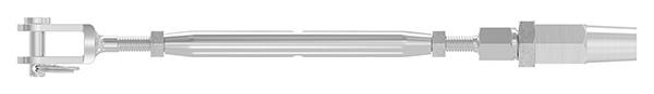 Wantenspanner - Gabel-Seilhalter - fuer Seil Ø 3 mm - V4A-11-2986.1