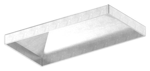Pfeilerbedecker - fuer Rechteckrohr - Masse- 100x50 mm - Stahl S235JR- roh-30-2436.8