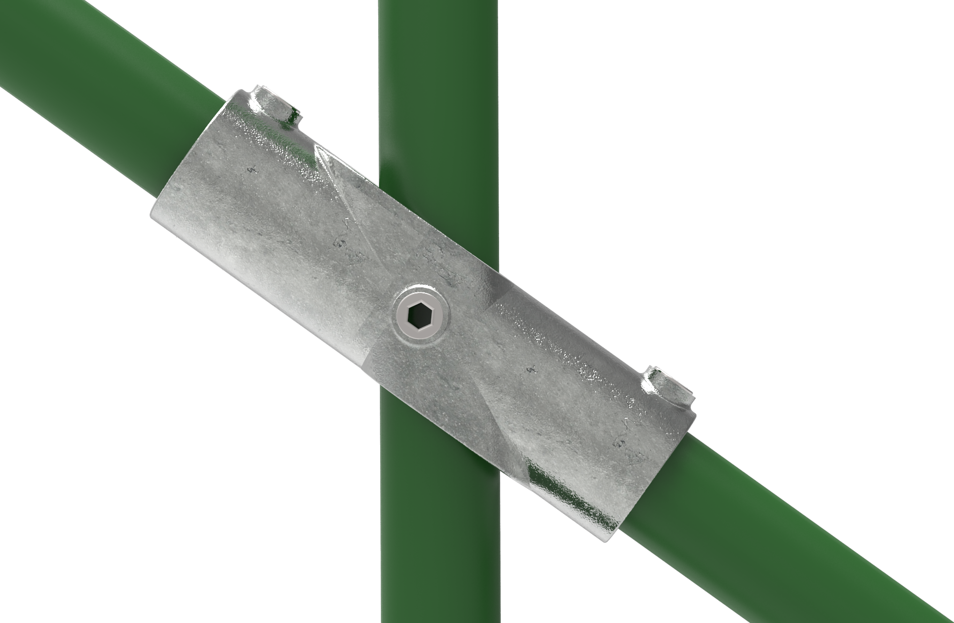 Rohrverbinder Kreuzstueck 30-45° Ø 42-4 mm -1 1-4- - Temperguss verzinkt - 126C42-126C42