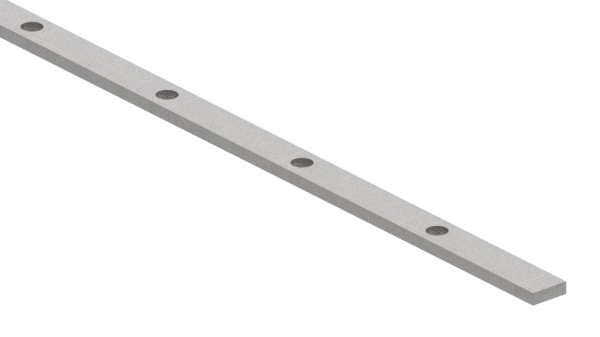 Flacheisen gelocht Laenge- 2000 mm 16 Lochungen Stahl -Roh- S235JR-30-1663-8.8