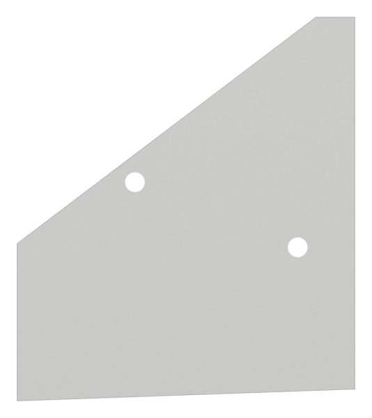 Endkappe Aluminium links RAL 7016 fuer Vordach eleganza canopy-88-11VDE-EK-LI.7016