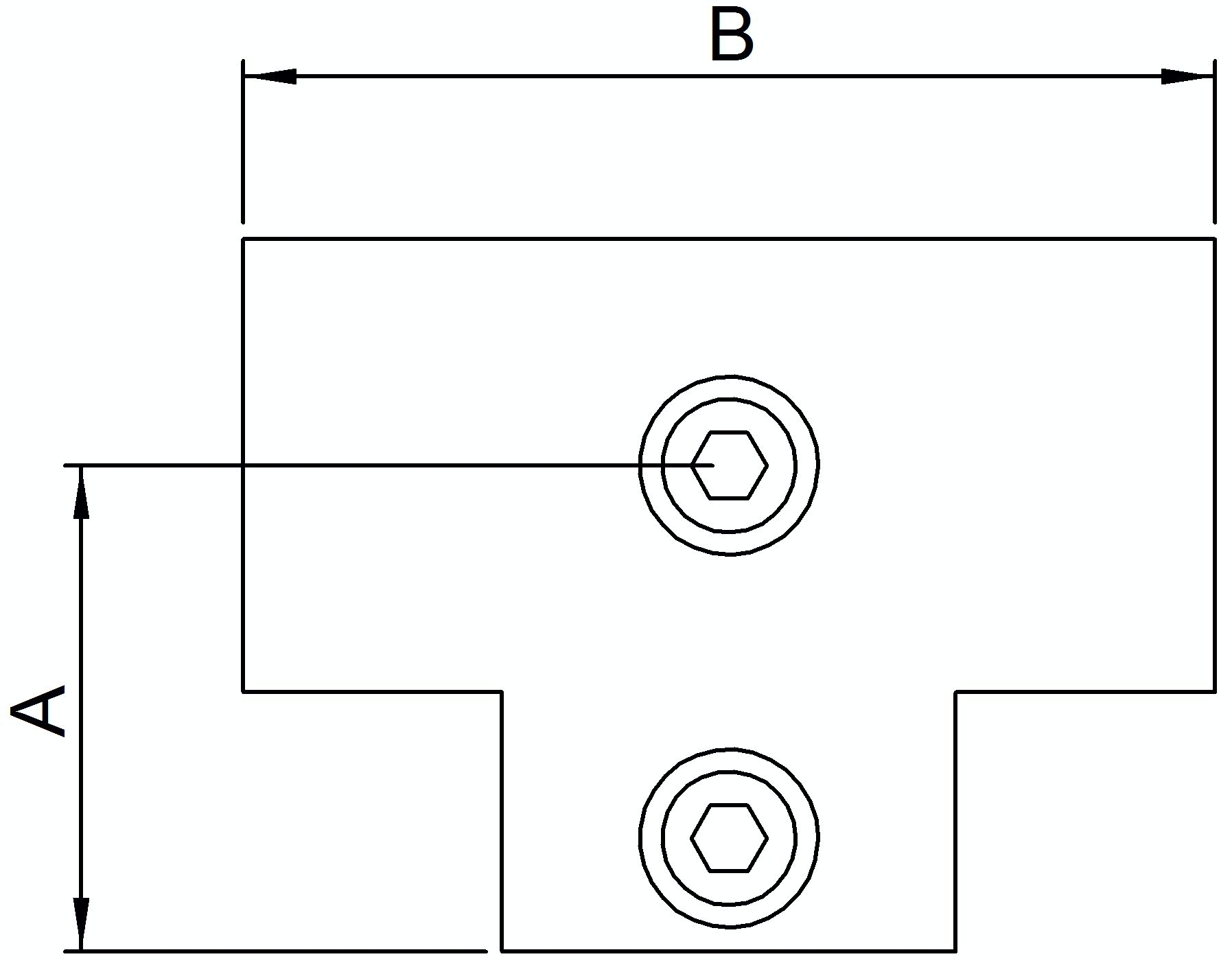 Rohrverbinder - T-Stueck lang - 104S17 - 17-2 mm - 3-8- - Feuerverzinkt u. Elektrogalvanisiert-104S17
