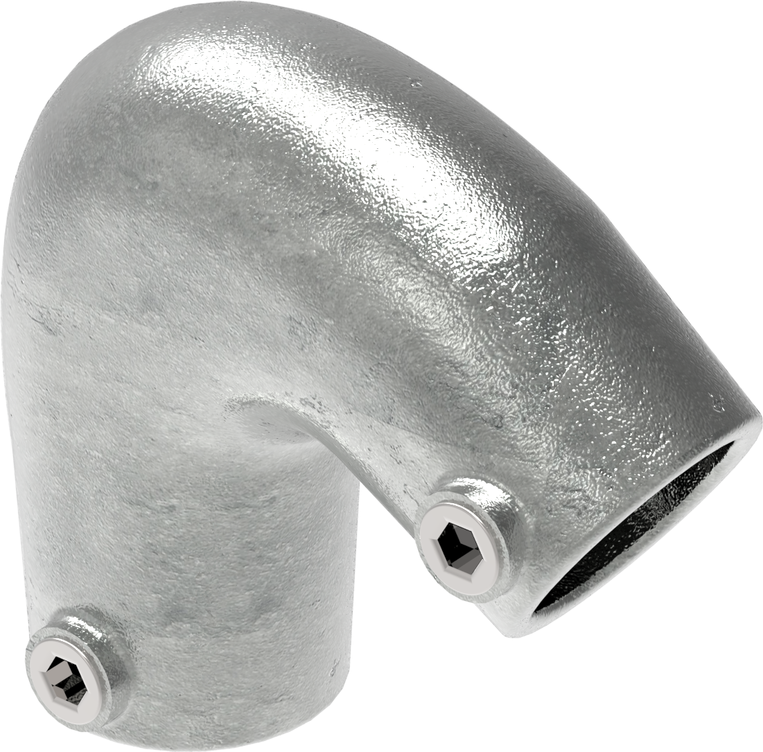 Rohrverbinder Bogen variabel 40-70° Ø 42-4 mm -1 1-4- - Temperguss verzinkt - 123C42-123C42