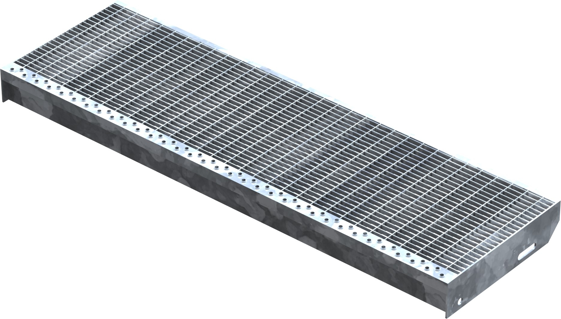 Gitterroststufe Treppenstufe Masse- 1000x305 mm 30-10 mm S235JR -St37-2- im Vollbad feuerverzinkt-40-1003031.7