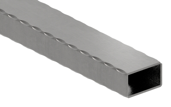 Rechteckrohr gehaemmert 50x30x2-5 mm -Laenge- 6000 mm Stahl S235JR- roh-30-1573.8