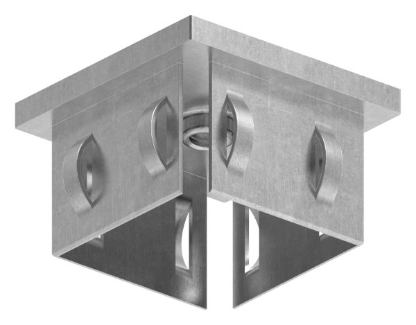 Stahlstopfen flach - mit M8 - fuer Rohr 50x50x2-0-3-0 mm - Stahl S235JR- roh-30-2951.8