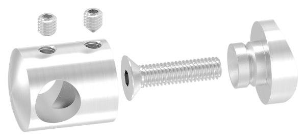 Querstabhalter V2A fuer Rohr Ø 42-4 mm- Bohrung Ø 12-2 mm- inkl- Schrauben-11-1021.4
