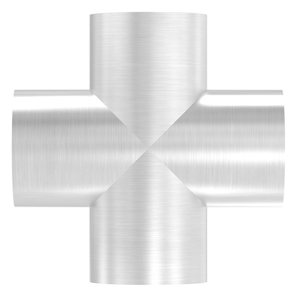 Kreuzstueck zum Schweissen fuer Rundrohr- Ø 42-4 mm V2A-11-3731.4