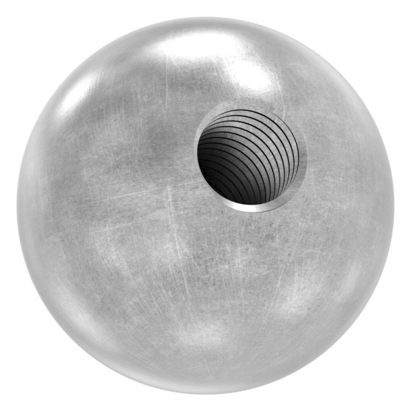 Kugel Ø 25 mm - massiv glatt - mit Gewinde M8 - Stahl S235JR- roh-30-2732.8