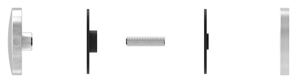 BRENK-fix® Ober- und Unterteil Ø 52mm zu Glas-Halter- V2A-88-11BR-OT52.V2A