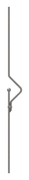 Designstab Stahl S235 Ø 12 mm H 1000 mm mit Kugel Ø 25 mm-88-1156141.ST