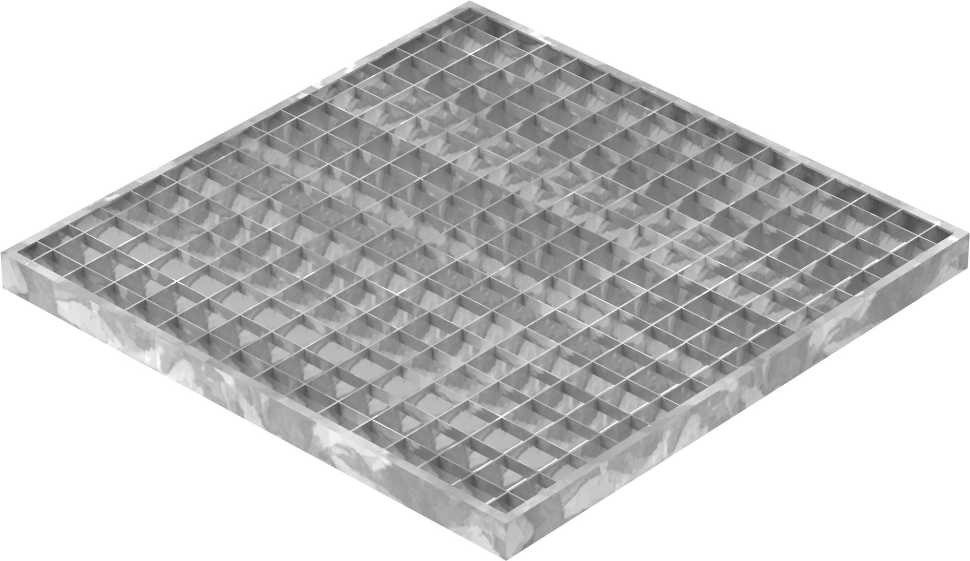 Garagen-Gitterrost - Masse-  490x490x30 mm 30-30 mm - aus S235JR -St37-2- im Vollbad feuerverzinkt-23-49493030.7