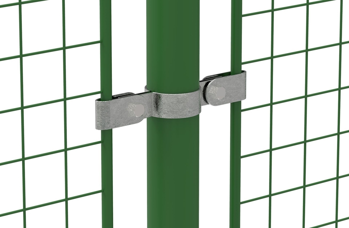 Rohrverbinder Gitterhalter doppelt Ø 26-9 – 60-3 mm - Temperguss verzinkt - 171-171