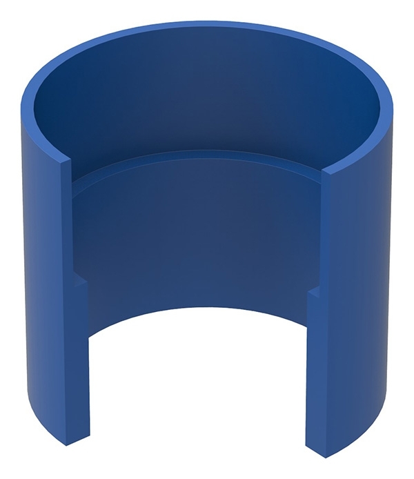 Bohrlehre fuer Holzhandlauf Ø 42 mm- blau lackiert-88-1150606.240